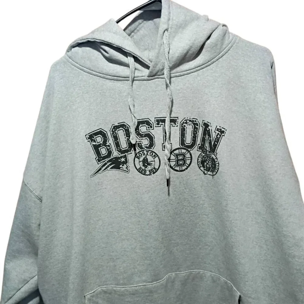 Boston Sports Dynasty Hoodie Men's XXL by United USA Grey Soft